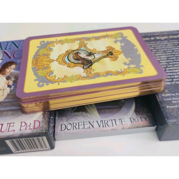 Saints & Angels 44 Oracle Deck Cards & Guidebook Doreen Virtue Original OOP - Picture 2 of 5
